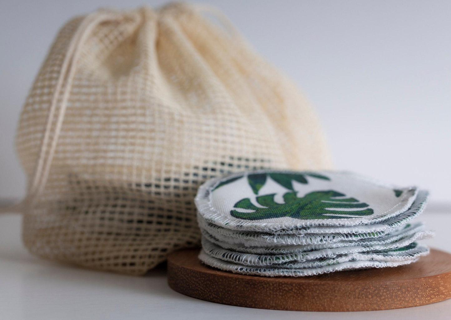 Reusable Cotton Facial Rounds with Wash Bag