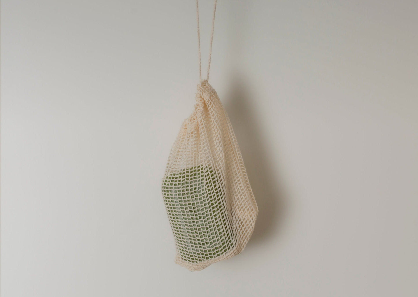 Hang-dry soap bars with exfoliating soap bag