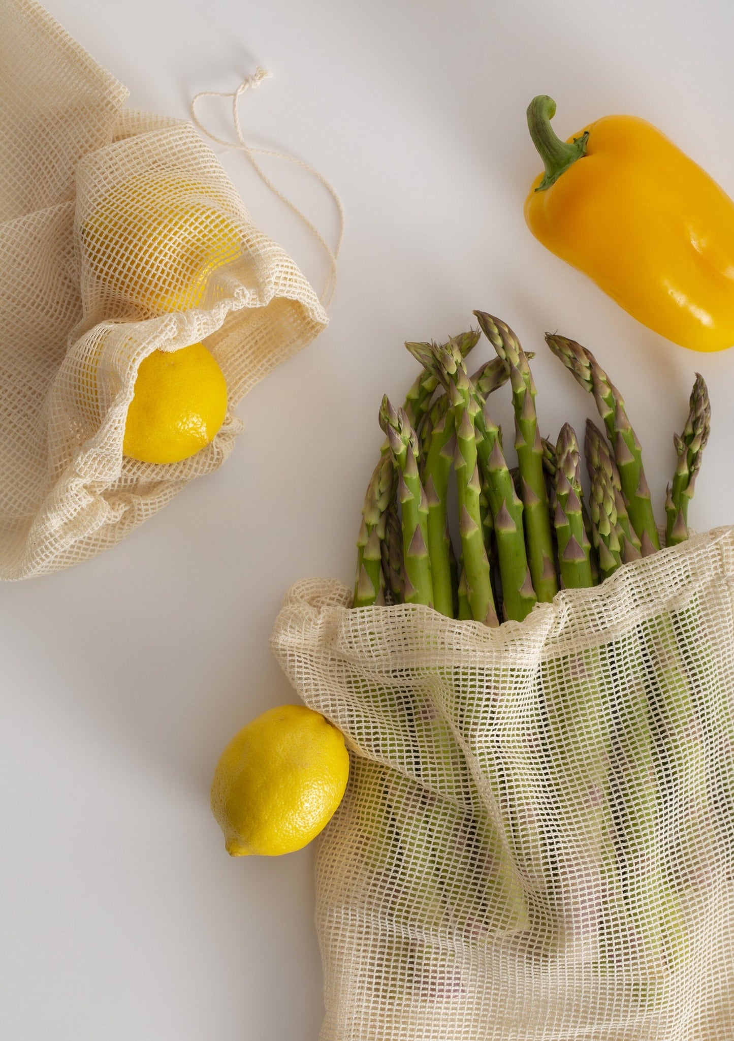 reusable mesh produce bags for vegetables