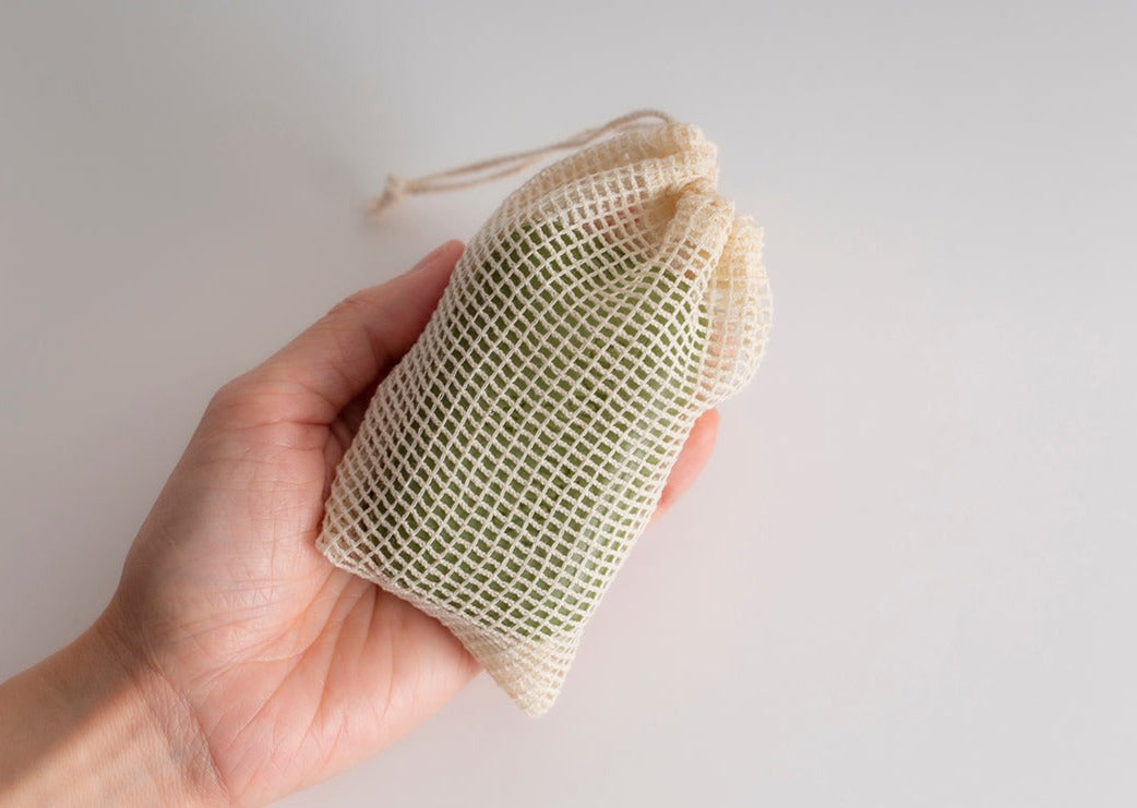 Soft Organic Cotton Soap Saver Pouch