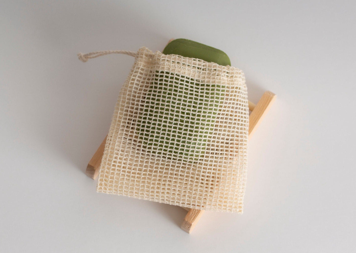 Soft Cotton Soap Saver Pouch for Zero Waste Living