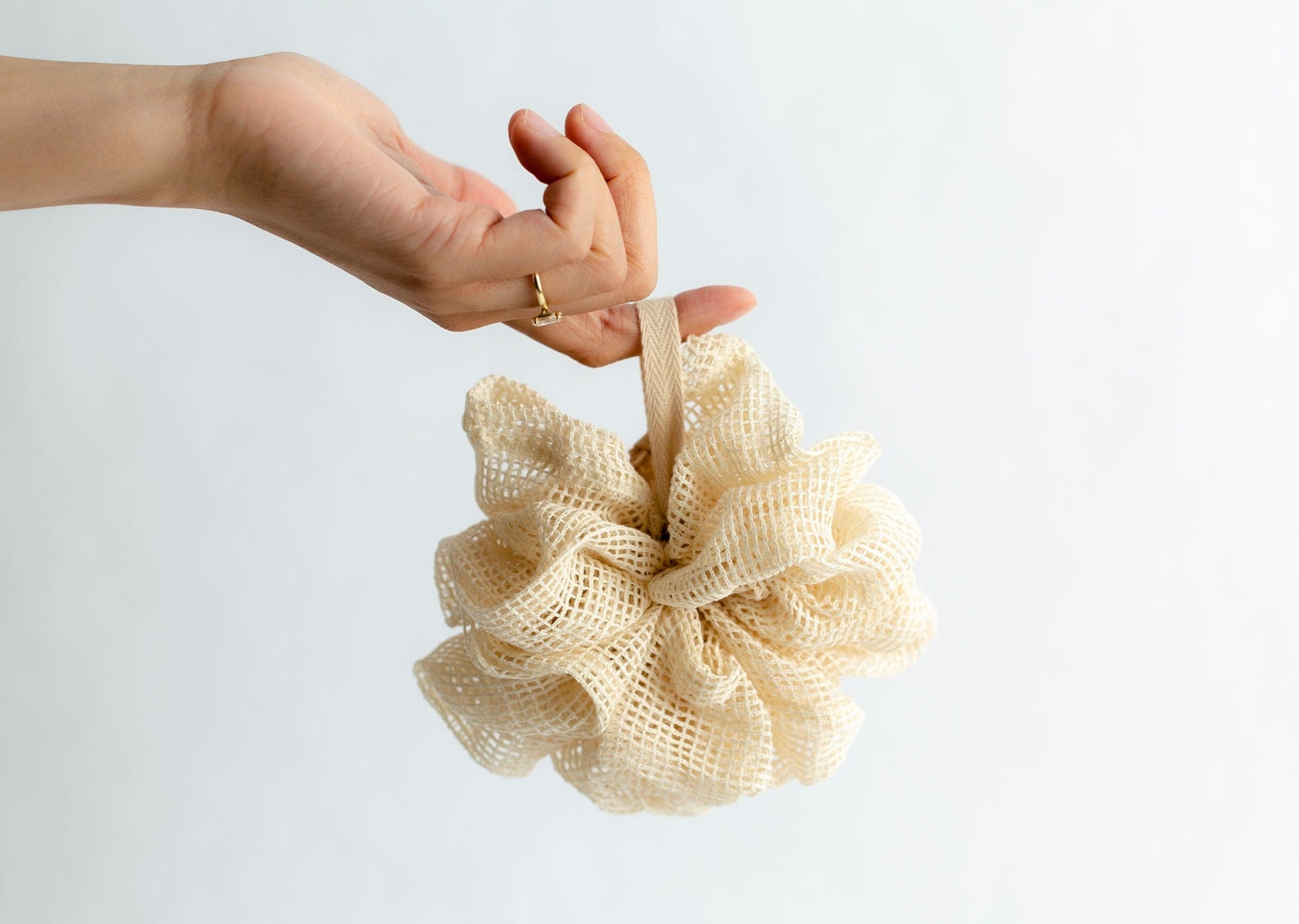 Rettsmedicin abort Aja Organic Cotton Shower Pouf | Washable Shower Loofah | Well Beings Supply