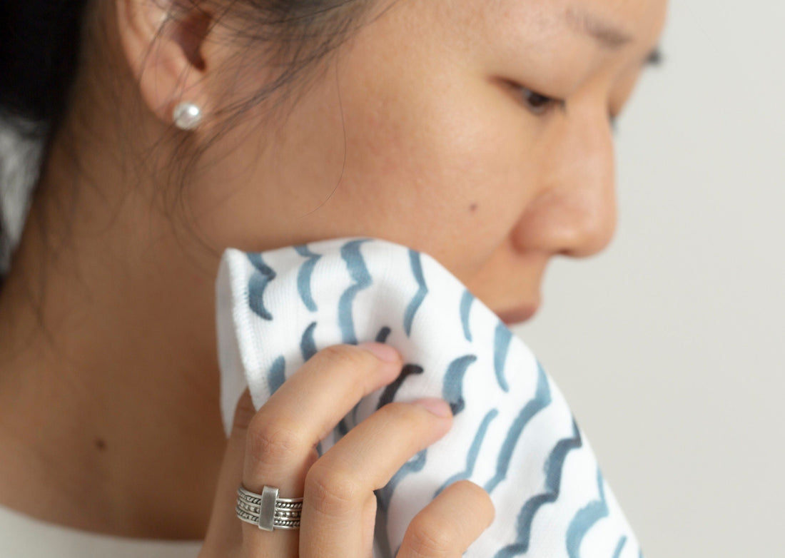 Exfoliating Muslin Face Cloth Leafy Monstera Zero Waste Products